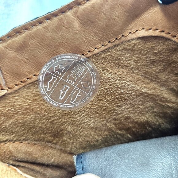 Pikolinos 8.5 Royal Flat Lace-Up Ankle Boots Lead EU 39 New w/Tag No Box - Picture 8 of 16